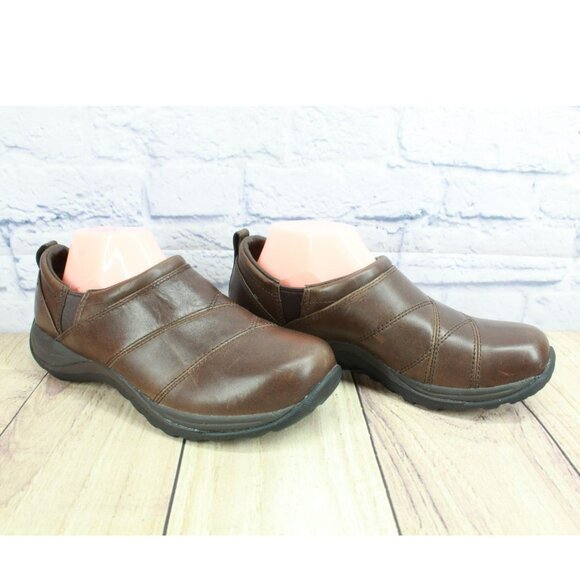 LL Bean Brown Leather Slip On Comfort Moccasin Loafer Shoes Size 10 M - Picture 3 of 9